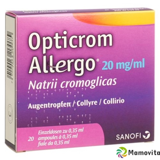 Opticrom Allergo Augentropfen 20 Monodosen 0.3ml buy online