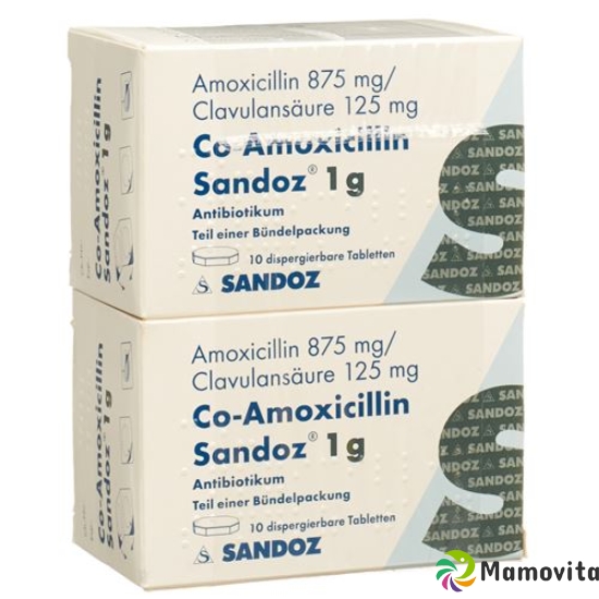 Co-Amoxicillin Sandoz Disp Tabl 1 g 2 x 10 pcs buy online