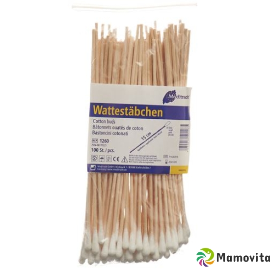 Meditrade Wattestäbchen Klein 15cm Holz 100 Stück buy online