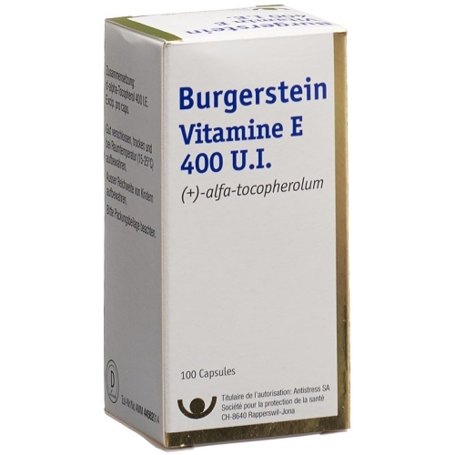 BURGERSTEIN Vitamin E capsules 400 IE buy online