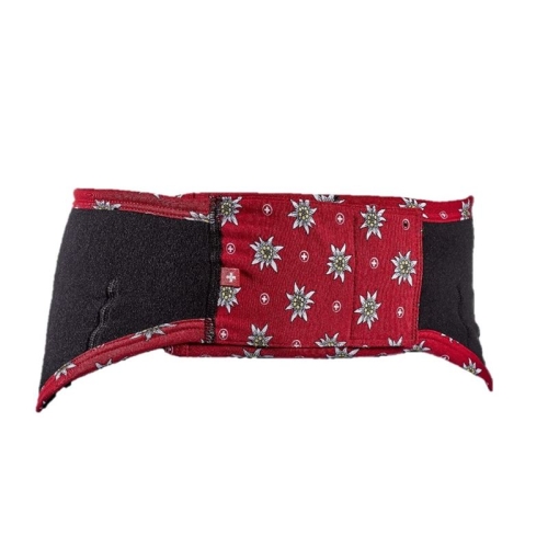 emosan Nierenwärmer Velcro L A black with Edelweiss application buy online