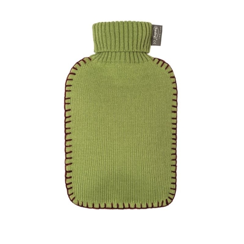 Fashy hot water bottle 2L turtleneck knit cover green buy online