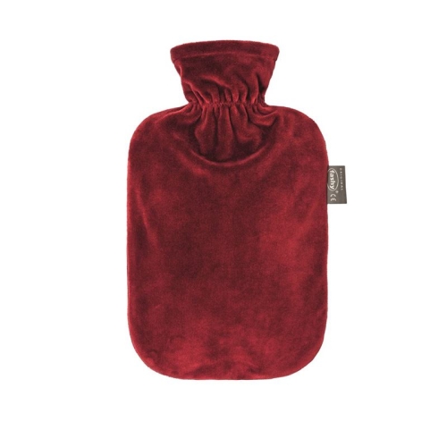 Fashy hot water bottle 2L fleece cover Bordeaux buy online