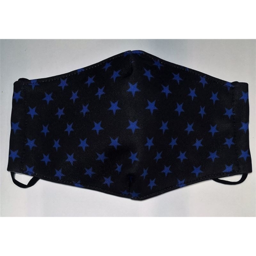 Vasano Cloth Mask Washable Stars Blue On Black buy online