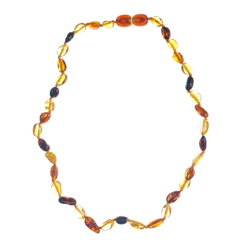 Selena's Baby Amber Necklace 32-34cm Multicol Oval buy online