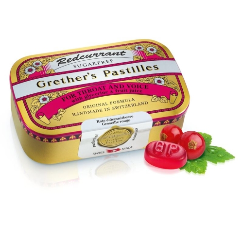 Grether’s Pastilles Redcurrant Zuckerfrei Dose 110g buy online