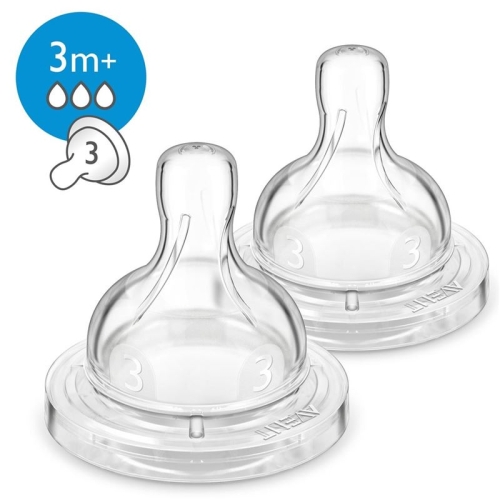 Avent Philips Milch Sauger 3 Loch Silikon 2 Stück buy online