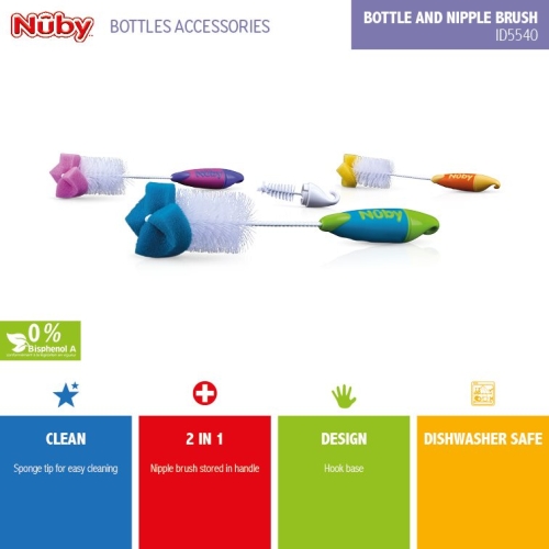 Nuby bottle brush standard inclusive Saugerbürste buy online