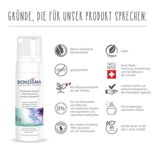 Biokosma Pure foam cleaner 150 ml buy online