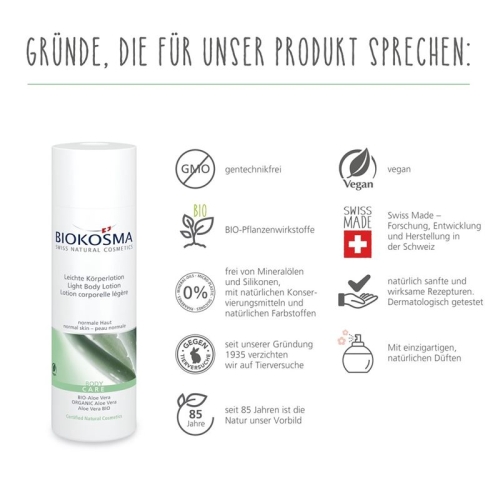 Biokosma Leichte Körperlotion Bio-Aloe Vera 200 M buy online