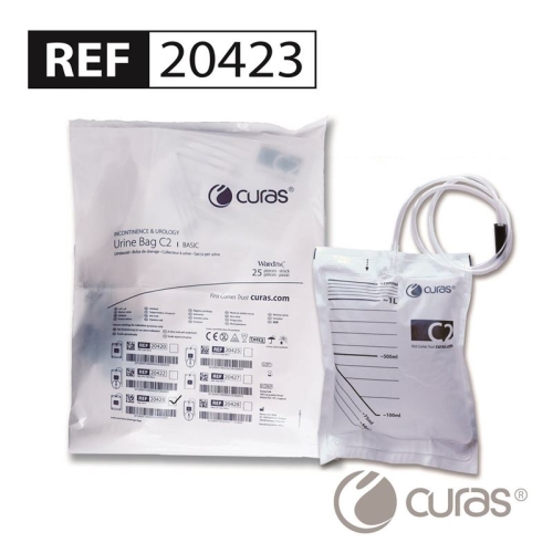 Curas C2 Urinbeutel 1.5L 70cm Standard 250 Stück buy online