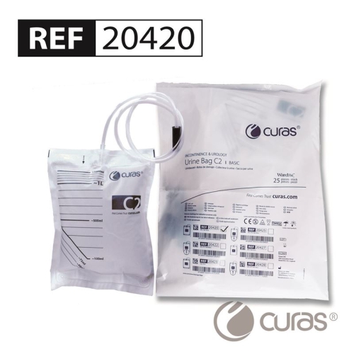 Curas C2 Urinbeutel 1.5L 90cm Rv 250 Stück buy online