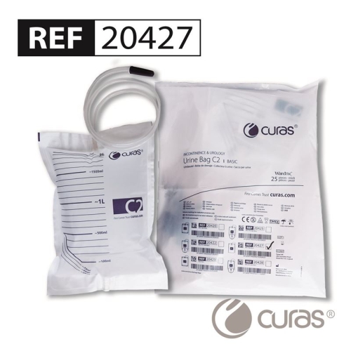 Curas C2 Urinbeutel 2L 90cm Rv 250 Stück buy online