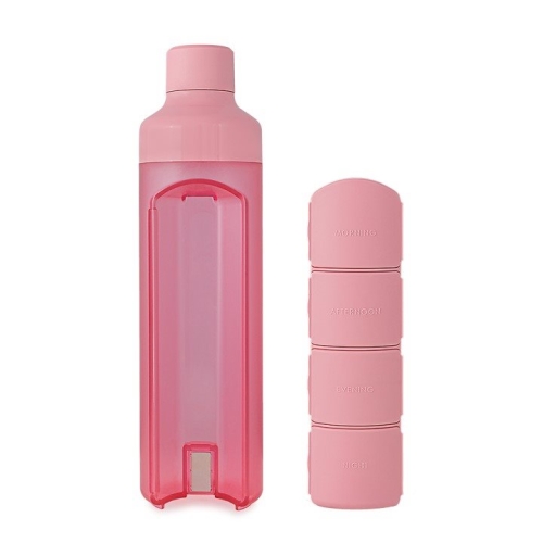 Yos Bottle Tagesdispenser 375ml mit 4faechern Pink buy online