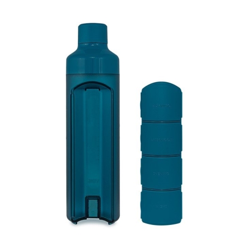 Yos Bottle Tagesdispenser 375ml mit 4faechern Blau buy online