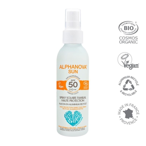 Alphanova Sun Spray Famillien Bio SPF 50+ Hyp 150g buy online