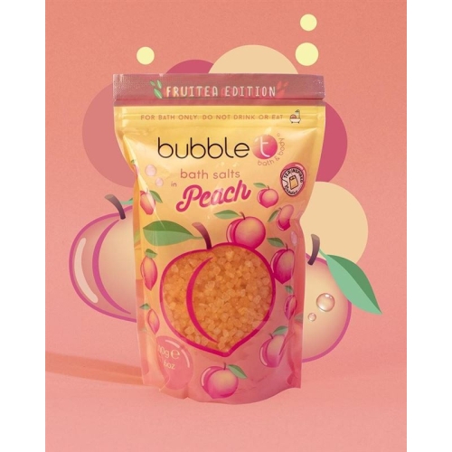 Bubble T Fruitea Bath Salts Peach 500g buy online