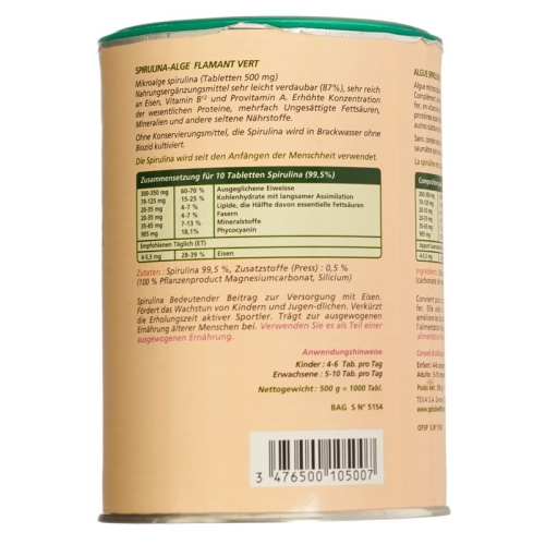 Spiruline Flamant Vert Tabletten 1000 Stück buy online