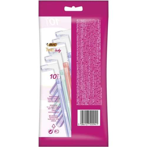 Bic Twin Lady Doppelklinge Rasierer Pastel 10 Stück buy online