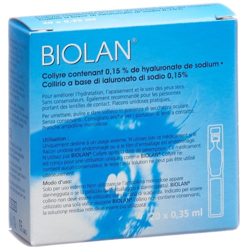 Biolan Augentropfen 20 Monodosis 0.35ml buy online