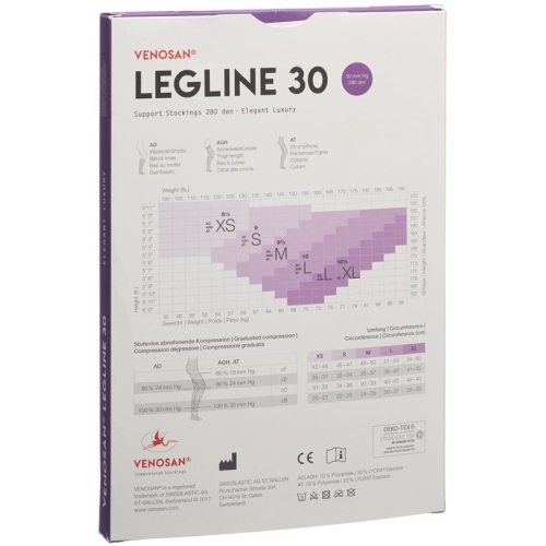 Venosan Legline 30 A-t XS Black 1 pair buy online