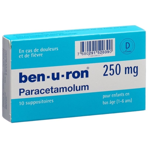 Ben-u-ron Supp 250 mg Child 10 pcs buy online