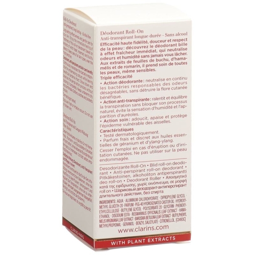 Clarins Corps Deo Multi Soin Roll-On 50ml buy online