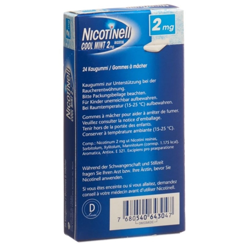 Nicotinell Cool Mint 2mg 24 Kaugummi buy online