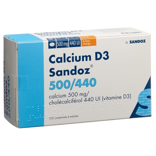 Calcium D3 Sandoz Kautabletten 500/440 Orange 120 Stück buy online