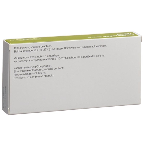 Fexofenadine Zentiva Filmtabletten 120mg 10 Stück buy online