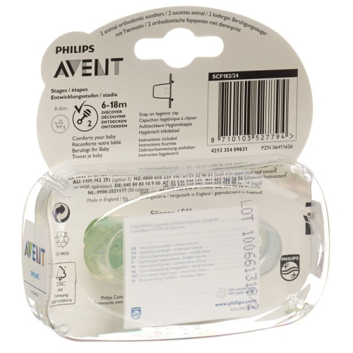 Avent Philips Nuggi Truman 6-18 Mt Sil 2 Stück buy online