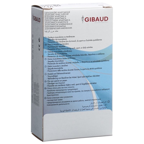 Gibaud Kniebandage Anatomisch S 31-37.5cm Schwarz buy online