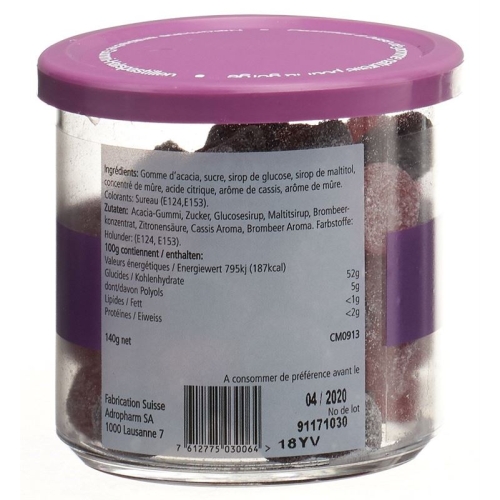 Adropharm cassis and blackberry soothing lozenges 140 g buy online