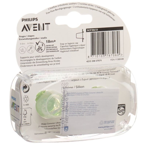 Avent Philips soother unisex 18M + green buy online