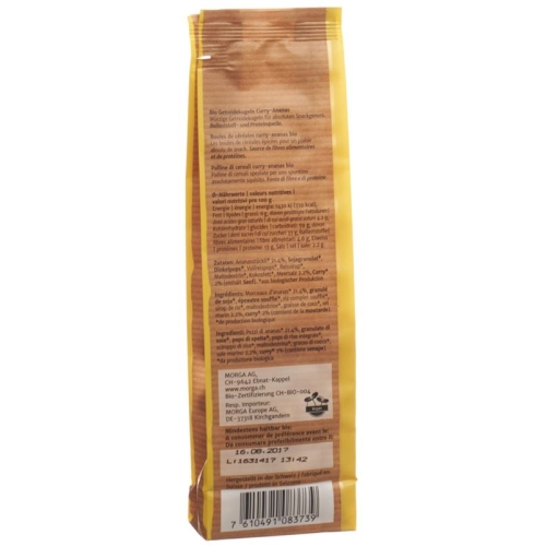 Morga Snack It Getreidekugeln Curry-Anana Bio 35g buy online