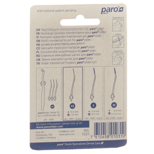 Paro Slider Refill-Brushes XS 6 Stück buy online