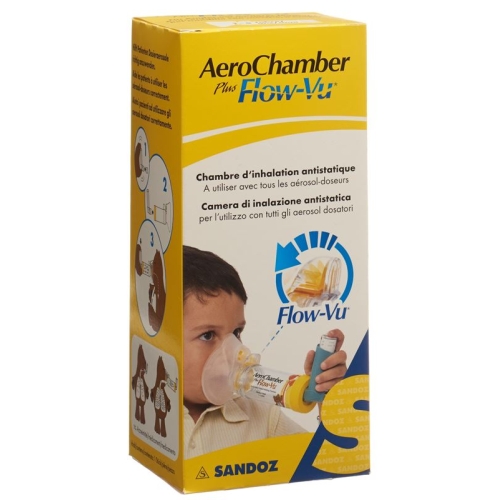 Aerochamber Plus Flow-vu mit Maske (1-5 J) Gelb buy online