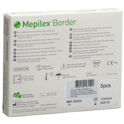 Mepilex (pi) Border Schaum Ver 7.5x7.5cm Sil 5 Stück buy online