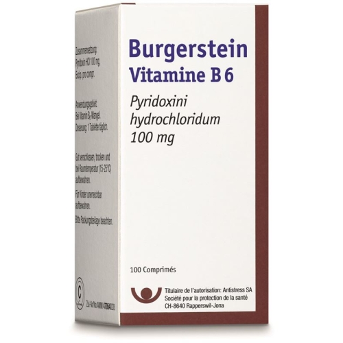 Burgerstein Vitamin B6 tablets 100 mg Ds 100 pieces buy online