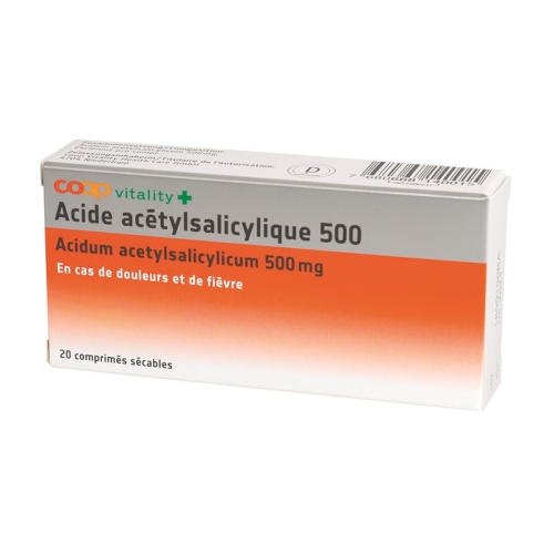 Coop Vitality Acetylsalicylsaeur Tabletten 500mg 20 Stück buy online