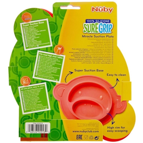 Nuby Non-Slip Sil-Esslerntel Aff 9mt+ buy online