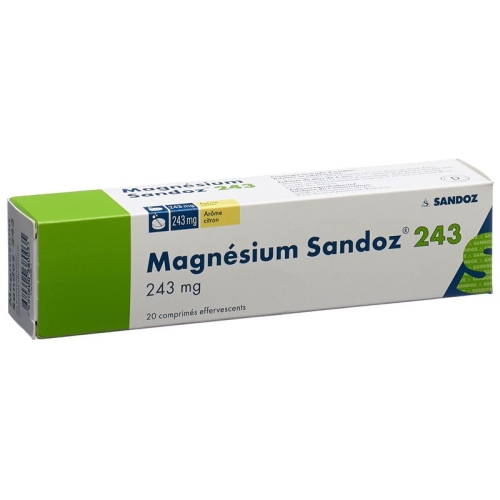 Magnesium Sandoz Brausetabletten 243mg Dose 20 Stück buy online