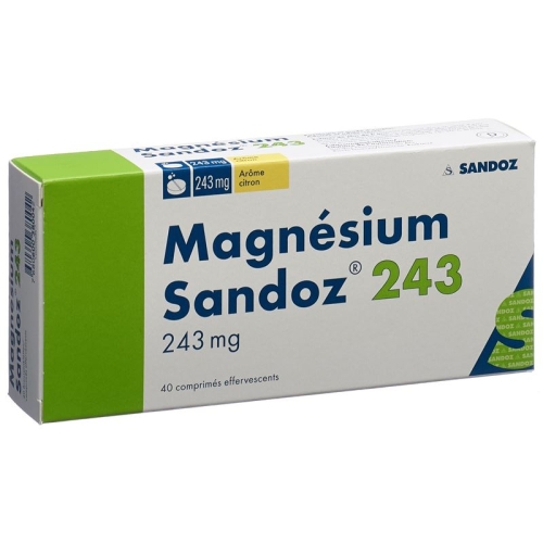 Magnesium Sandoz Brausetabletten 243mg (neu) Dose 40 Stück buy online