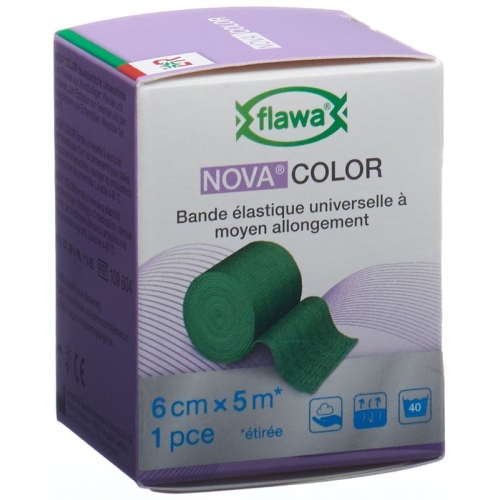 Flawa Nova Color Universalbinde 6cmx5m Grün buy online