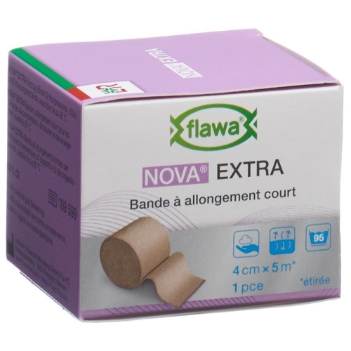 Flawa Nova Extra short stretch bandage 4cmx5m tan buy online