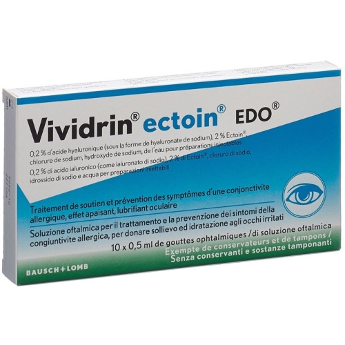 Vividrin Ectoin Edo Augentropfen 10 Monodosen 0.5ml buy online