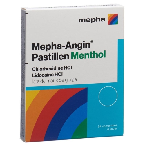 Mepha Angin lozenges Menthol 24 pcs buy online