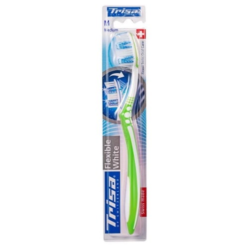 Trisa Flexible White Toothbrush Medium buy online