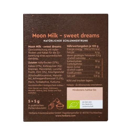 Herbaria Moon Milk Sweet Dreams Bio 5x 5g buy online