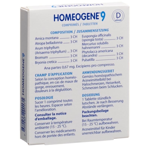 Homeogene Boiron No 9 Tabletten 60 Stück buy online